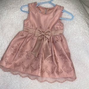 Baby girl pink lace dress. Never worn.